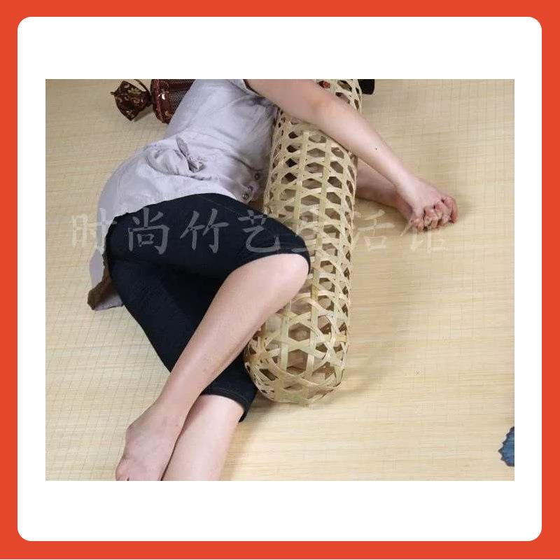 △顺丰竹夫人抱枕竹制靠垫竹编枕头老人孕妇搁脚通风降温手工
