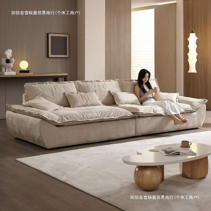 帆船直排四人可拆洗羽绒沙发