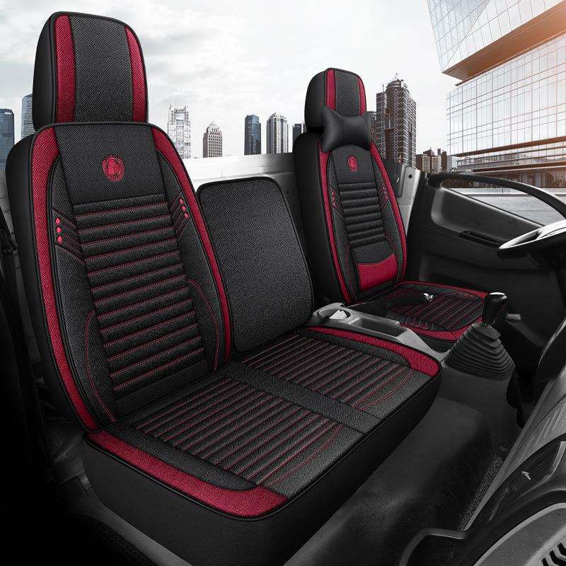 货车坐垫透气江淮骏铃V5V6康铃H3H5帅铃Q3Q6座套四季通用棉麻座垫