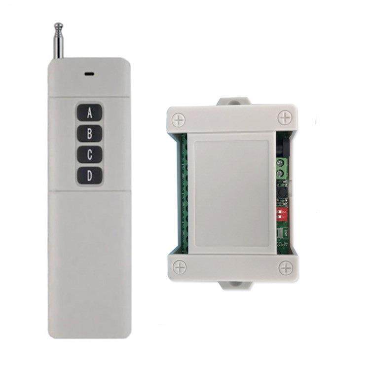 新品12V4路无线遥控开关多功能4路无线接收控制器远距离发射