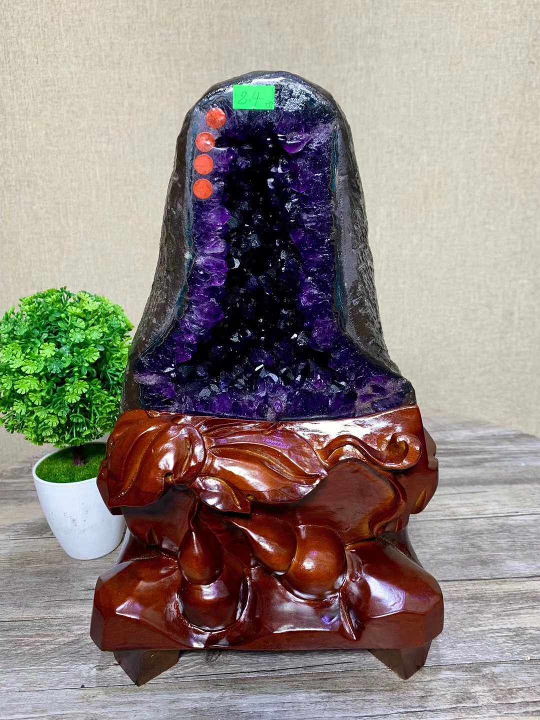 正品巴西天然紫晶洞聚宝盆乌拉圭小紫水晶洞钱袋子恐龙蛋原石家居