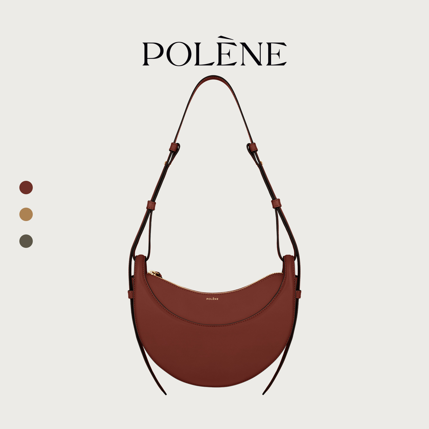 【秋冬新品】Polene波灵恩Number Ten Lisse 光面牛皮手提斜挎包