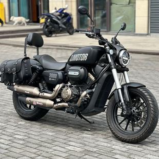 钱江闪300S复古太子摩托车奔达金吉拉灰石300V缸哈雷复古巡航机车