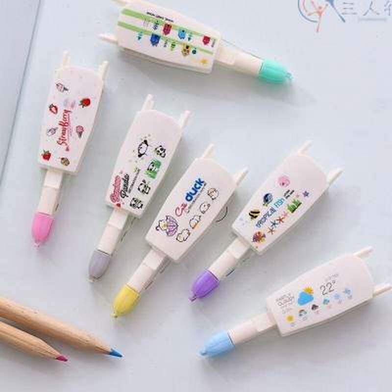 可爱卡通点点胶手帐胶专用点点胶式笔点胶笔少女心工具双面花边胶