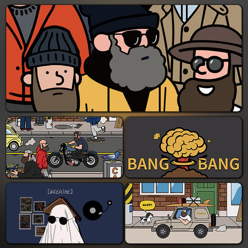 欧美风鼠标垫创意办公桌垫超大号