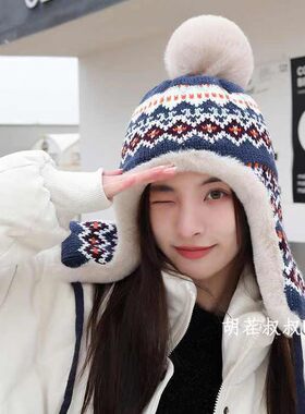 抗寒零下30度民族风保暖防寒帽子
