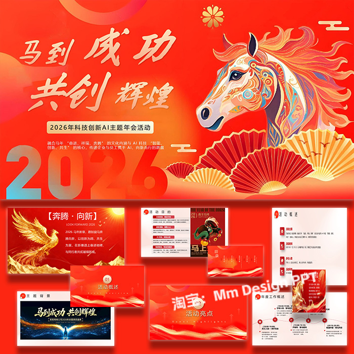 2026企业科技创新AI主题年会活动策划方案案例ppt模板