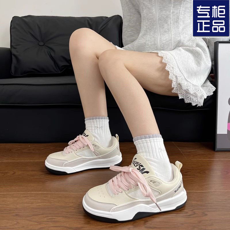 韩国学院风厚底板鞋女ins潮小众百搭运动休闲跑步鞋2026春季新款
