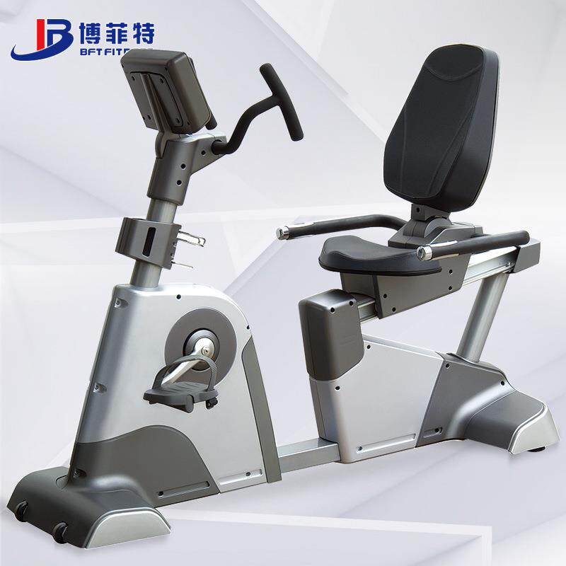 自发电式卧式健身车商用靠背式健身车健身器材用品生产
