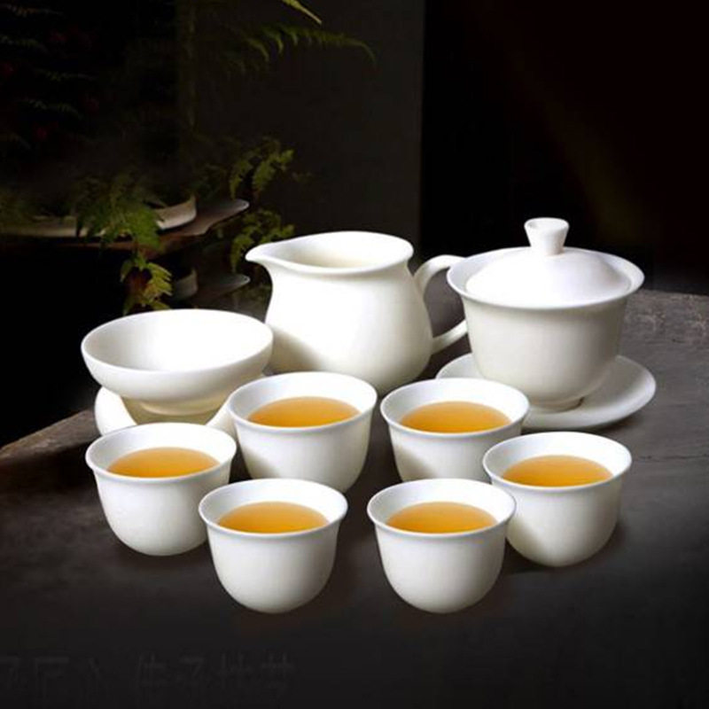 果子素烧羊脂玉陶瓷茶具套装 | GZ-T03