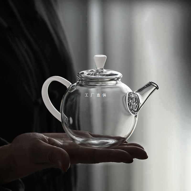 批发一人喝小茶壶一人用可加热玻璃单壶对嘴迷你泡茶壶办公室过滤