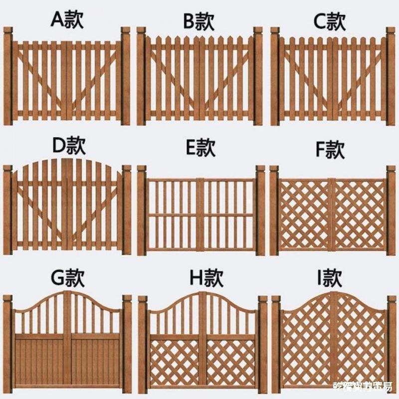 园庭木门实木门户户外花架篱笆防腐木花园院门防腐栅栏外防菜园围