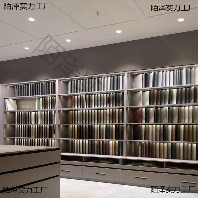全屋衣柜样板架亚克力色板卡槽斜放门板展示隔板样块色卡展架