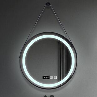 智能浮法玻璃浴室镜壁挂多功能三色光防雾设计三控调光时间显示亚