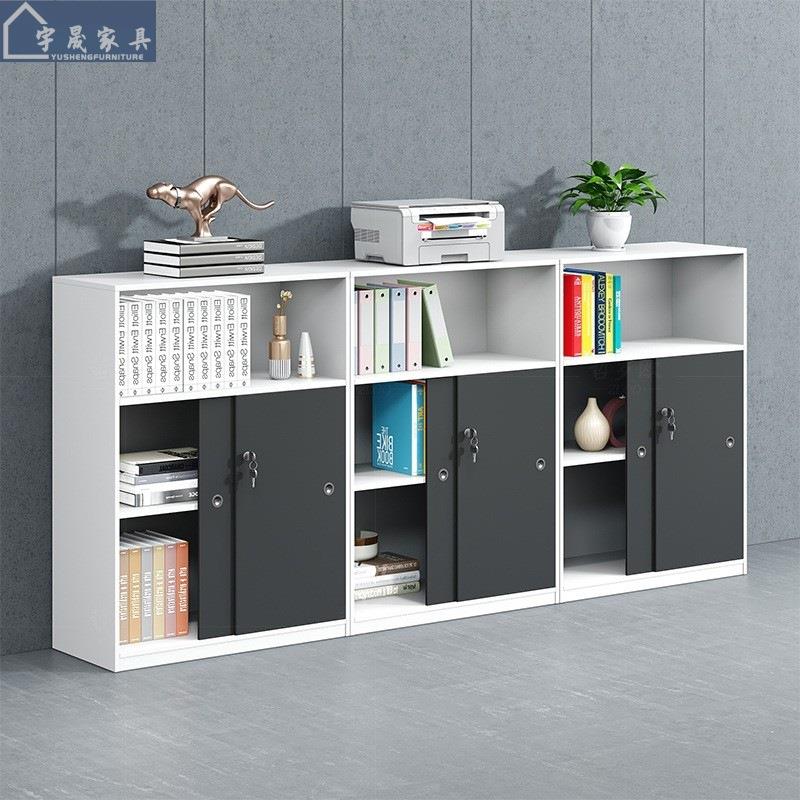 办公室隔断柜推拉移门公司文件柜矮柜木质资料柜打印机柜档案边柜