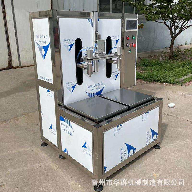 双头称重式灌桶机油类饮料液体灌装机洗手液消毒水灌装机