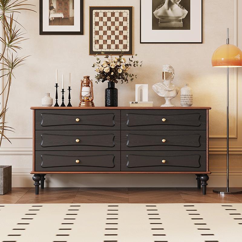 美式乡村实木斗柜玄关柜卧室储物柜复古客厅靠墙装饰柜收纳柜抽屉