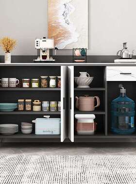 Tal岩板餐边柜靠墙现代茶水柜储物柜家用吧台隔断柜客厅一体靠墙