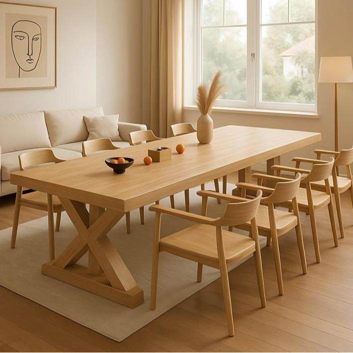 餐桌实木长方形客厅大长书桌阅读学习桌客厅家用原木风餐桌饭桌,特色手工艺,其他特色工艺品,淘宝优惠券,粉丝福利购,淘宝优惠卷