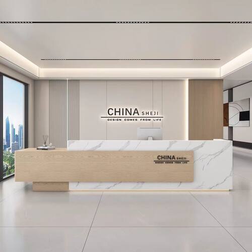 现代简约烤漆收银接待前台