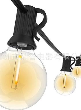 太阳能室外遥控LED灯串50FT-25灯G40单灯丝2700K款灯串