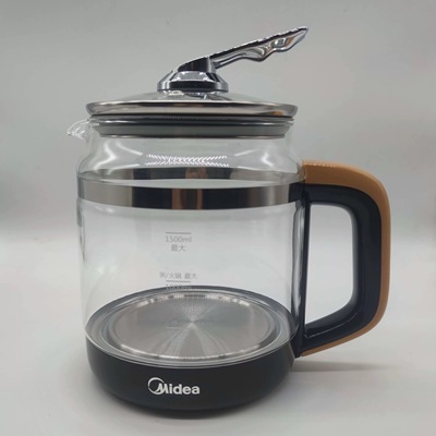 美的养生壶1703单壶配件玻璃壶体食品级不锈钢原装壶身适配1503