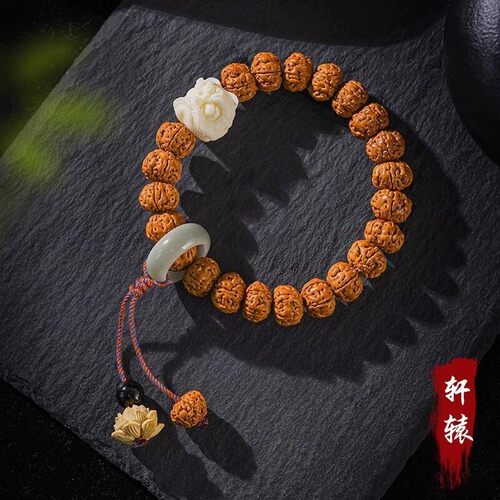 树王小金刚菩提子手串批发单圈男女藏式原色复古盘玩文玩佛珠手链
