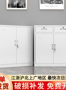 钢制办公室矮柜文件柜带锁铁皮柜