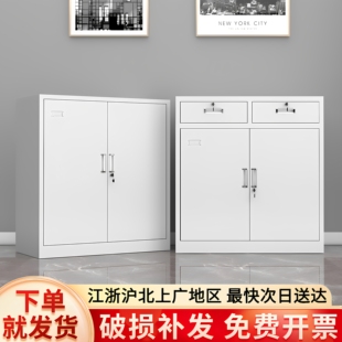 广州钢制办公室矮柜文件柜带锁财务凭证资料柜多抽屉铁皮工具柜子