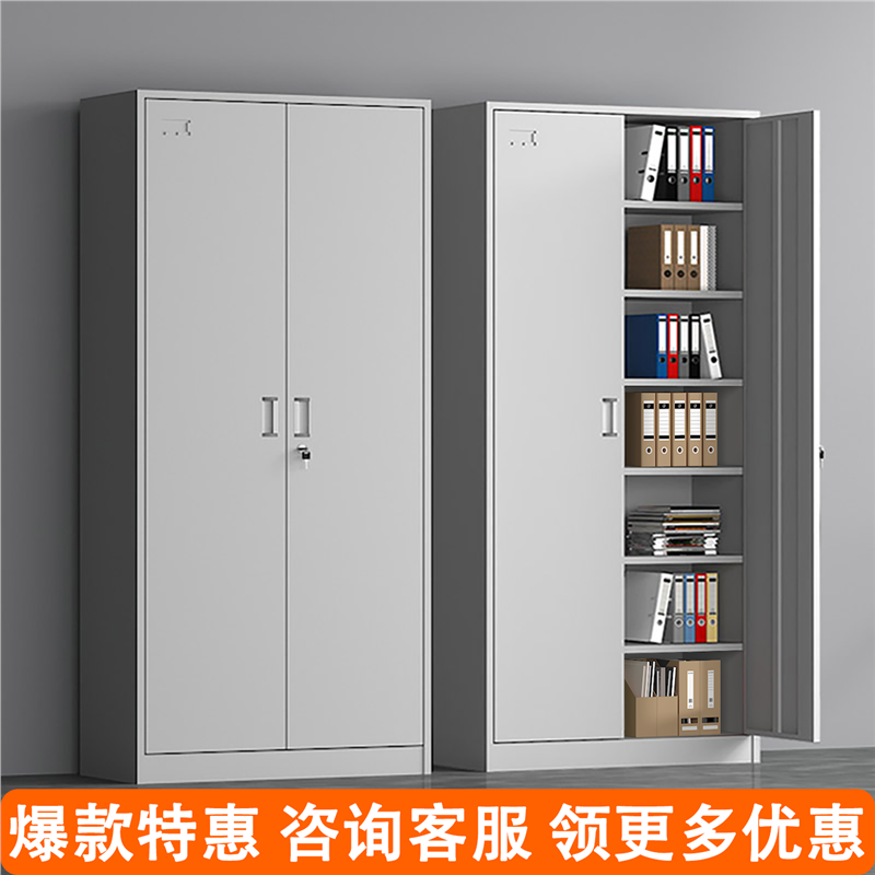 会计凭证柜钢制文件资料档案柜办公室带锁铁皮书柜落地储物柜柜子