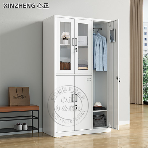 铁艺宿舍储物柜衣物收纳柜带锁