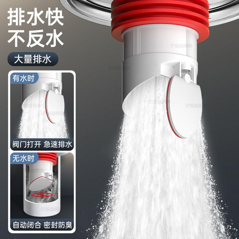 严选家用洗衣机下水管三头通排水管二合一分流器防返臭接头