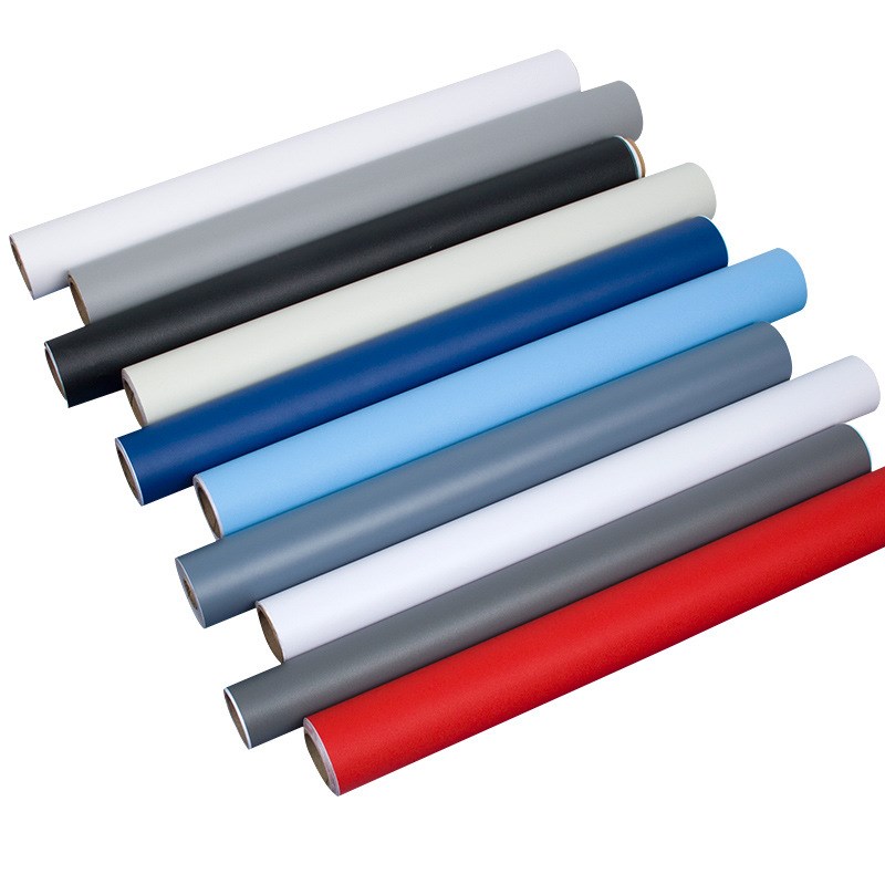 加厚纯色贴纸自粘pvc素色墙纸展会展厅铝方通贴膜跨境小卷壁纸