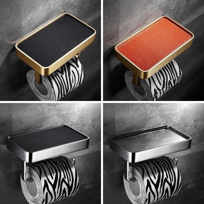 全铜锌合金卷纸置物架酒店工程浴室厕纸架壁挂式手机架卷纸架