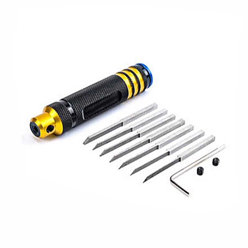 模型专用替换式刻线推刀0.1-1.0mm高达GK军模改造雕刻刀MS012套装