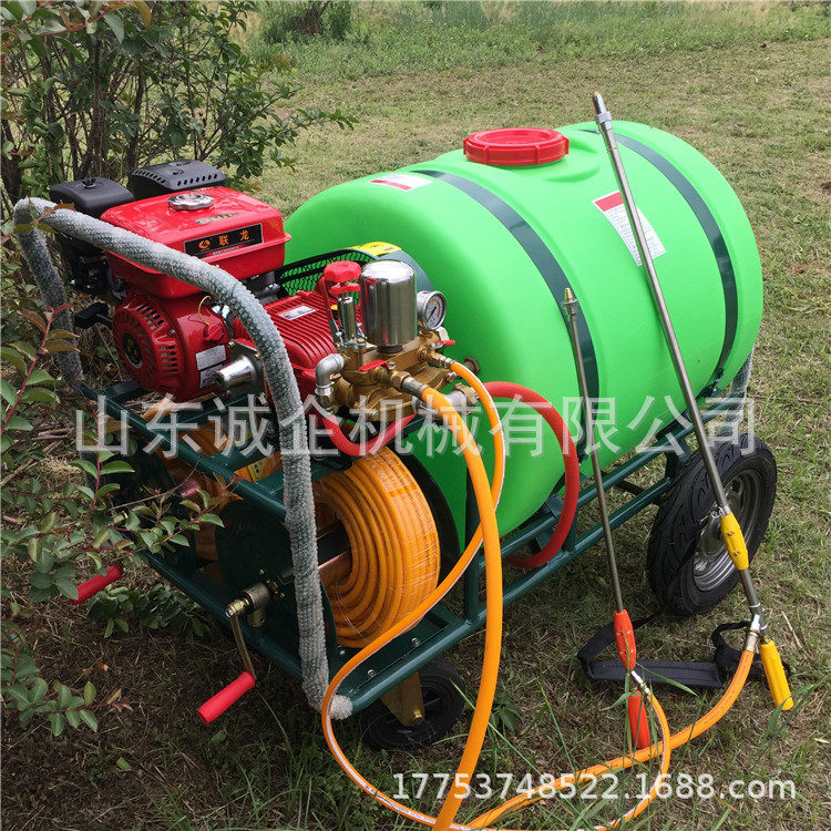 300升推车式园林手推打药机 汽油动力高压农用消毒喷雾器厂家
