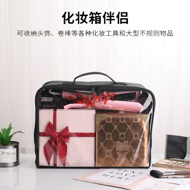 化妆师跟妆头饰收纳包大容量新娘秀禾化妆工具收纳袋卷发棒化妆包