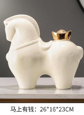 新款马上有钱红档酒架摆件餐酒柜装饰品轻奢高高级感客厅家居品饰