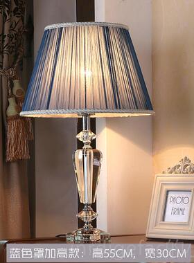 新款OICO瑞士轻奢水晶台灯卧室床头J22新款欧式客厅高端0装饰4床