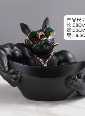 新款入户玄关钥匙收纳件柜托盘现代鞋轻奢风客厅进门大摆嘴狗装放