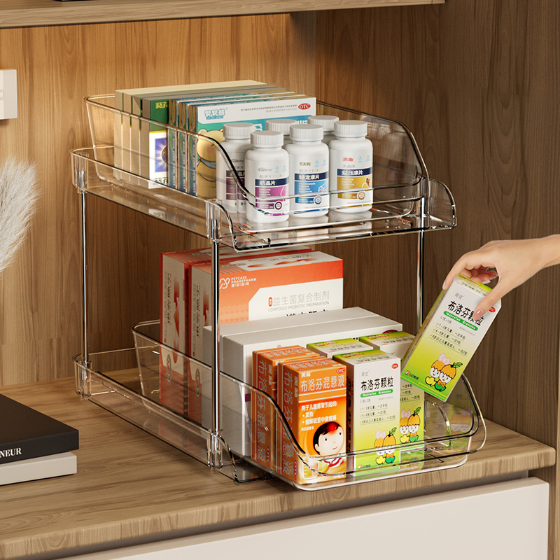 药品置物架家用柜内大容量多层