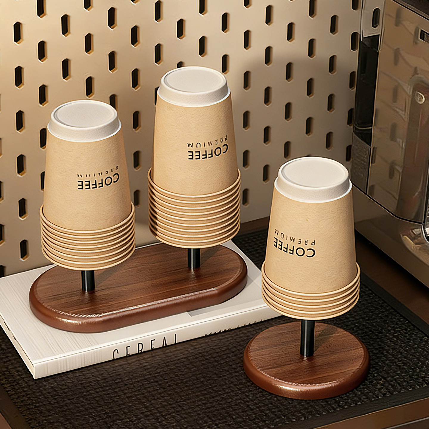 一次性杯子置物架纸杯架取杯器