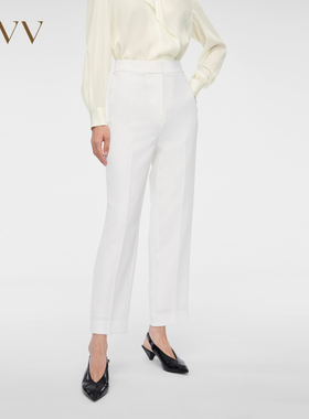OVV春夏新款女装经典简约基础易搭半松紧腰休闲裤GKCAJ14003A