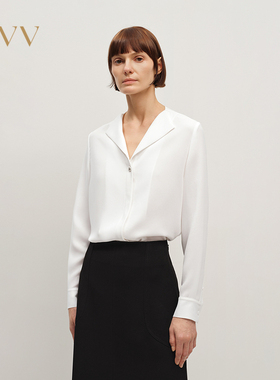 OVV2025秋冬新款日本进口三醋酸翻领落肩长袖休闲衬衫GNEAJ35105A
