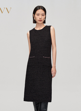 OVV秋冬黄金羊毛针织绵羊毛连衣裙GQZZJ33107A
