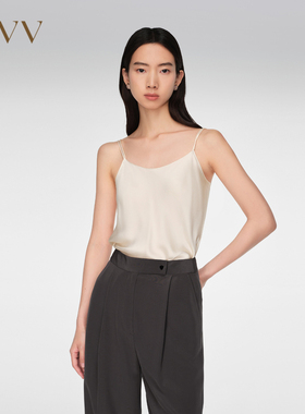 【重磅真丝】OVV春夏女装20MM缎面绉吊带衫GUADJ14001A