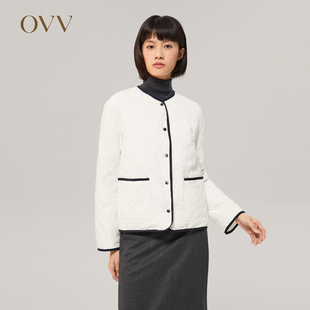 OVV秋冬V领花型扣双面穿90鹅绒羽绒服GWRAJ42115A