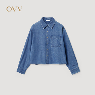 GNEAJ15013A 棉质休闲柔软舒适酷飒牛仔衬衫 OVV春夏热卖 女装