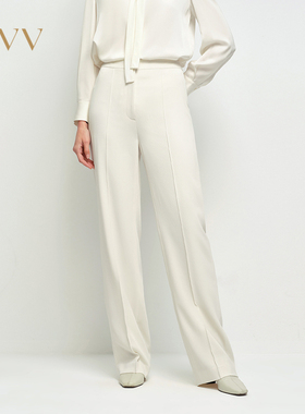OVV春夏热卖女装经典时髦三醋酸面料休闲微喇西裤GTXFJ15005A