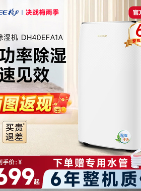 格力除湿机家用轻音大功率地下室防潮吸湿器空气除潮DH40EF/20EH